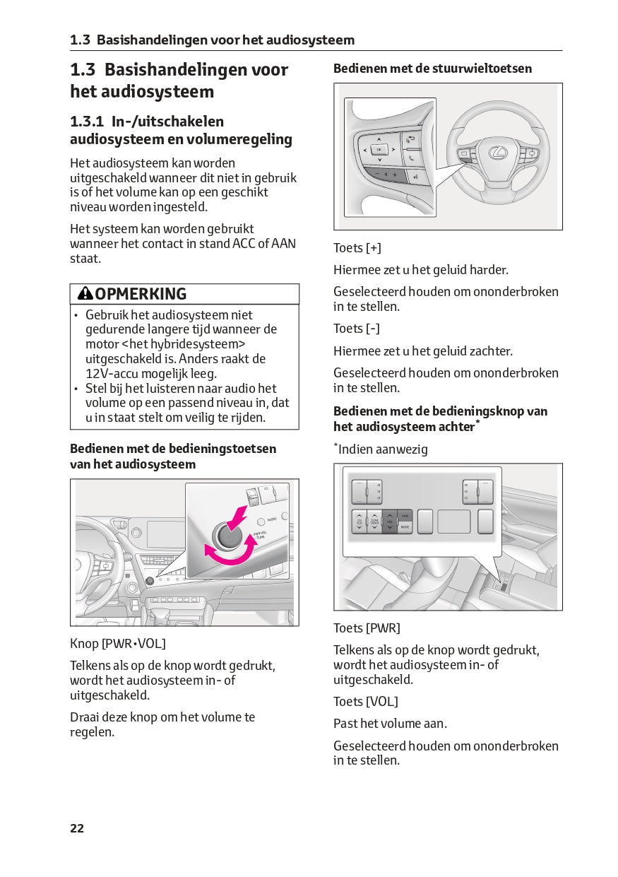 2018-2023 Lexus ES 300h Infotainment Manual | Dutch