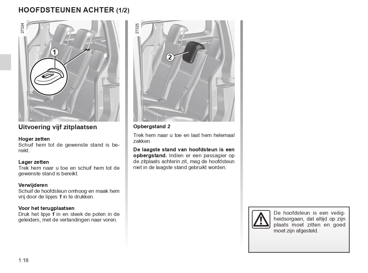 2018-2020 Renault Kangoo Owner's Manual | Dutch