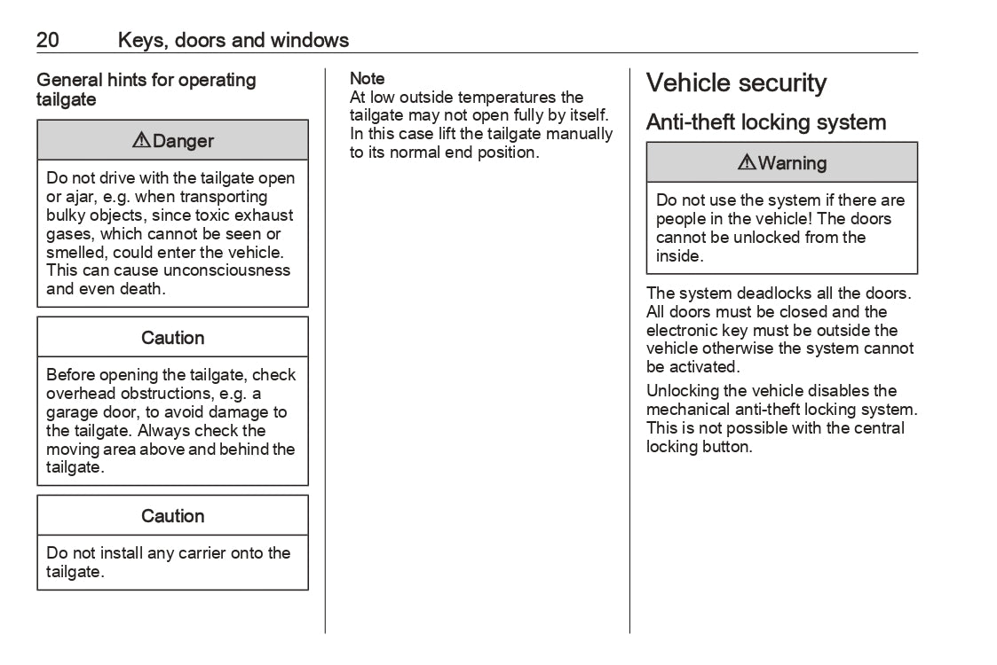 2022-2023 Opel Astra Owner's Manual | English