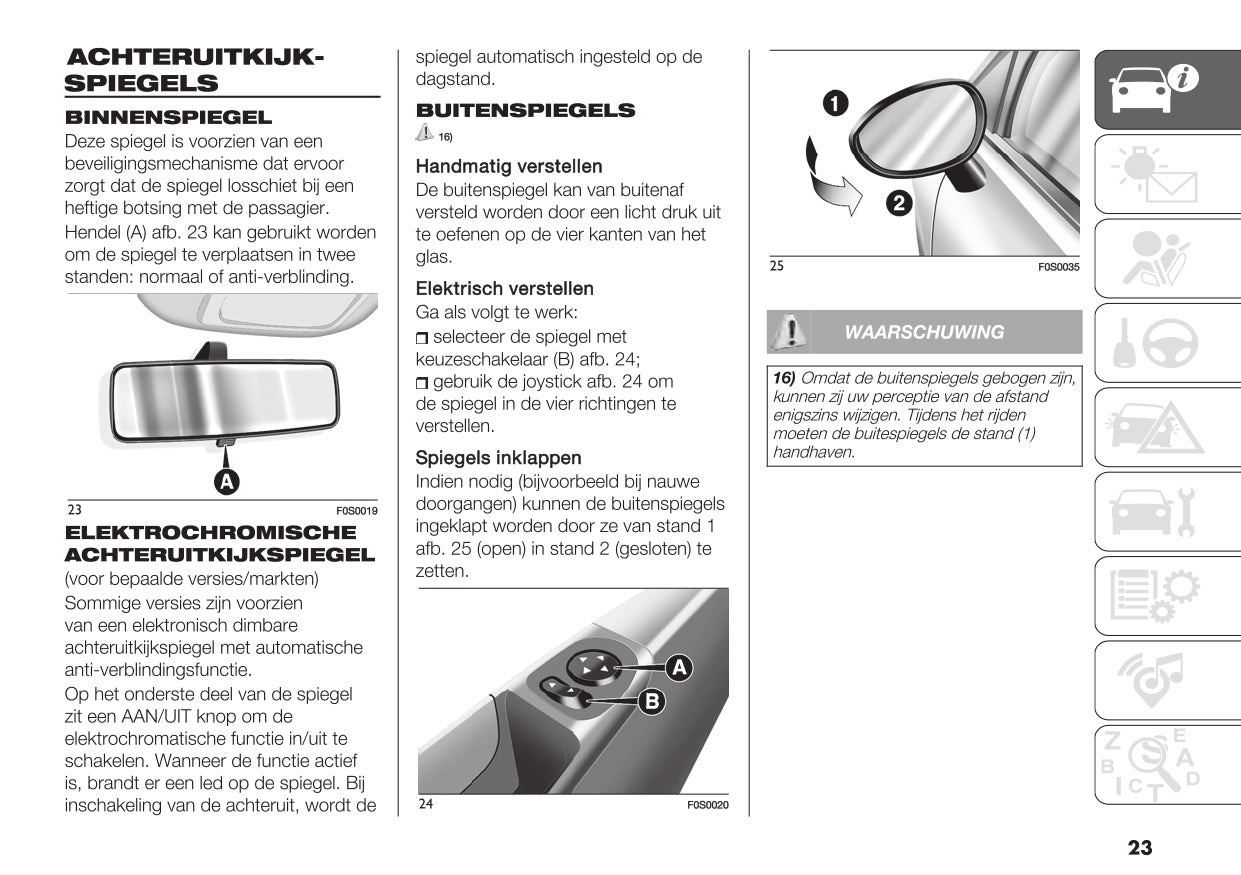 2023 Fiat 500/500C Owner's Manual | Dutch