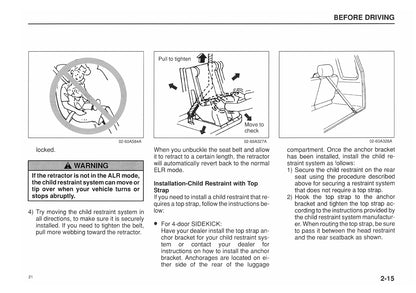 1996 Suzuki Sidekick/X-90 Owner's Manual | English