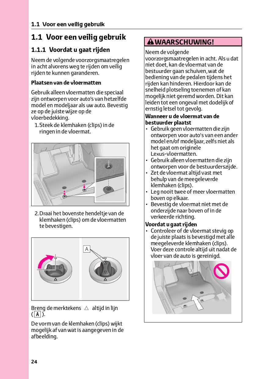 2023-2024 Lexus LBX Owner's Manual | Dutch