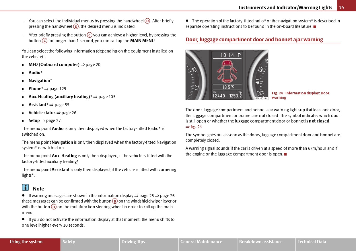 2013-2014 Skoda Yeti Owner's Manual | English