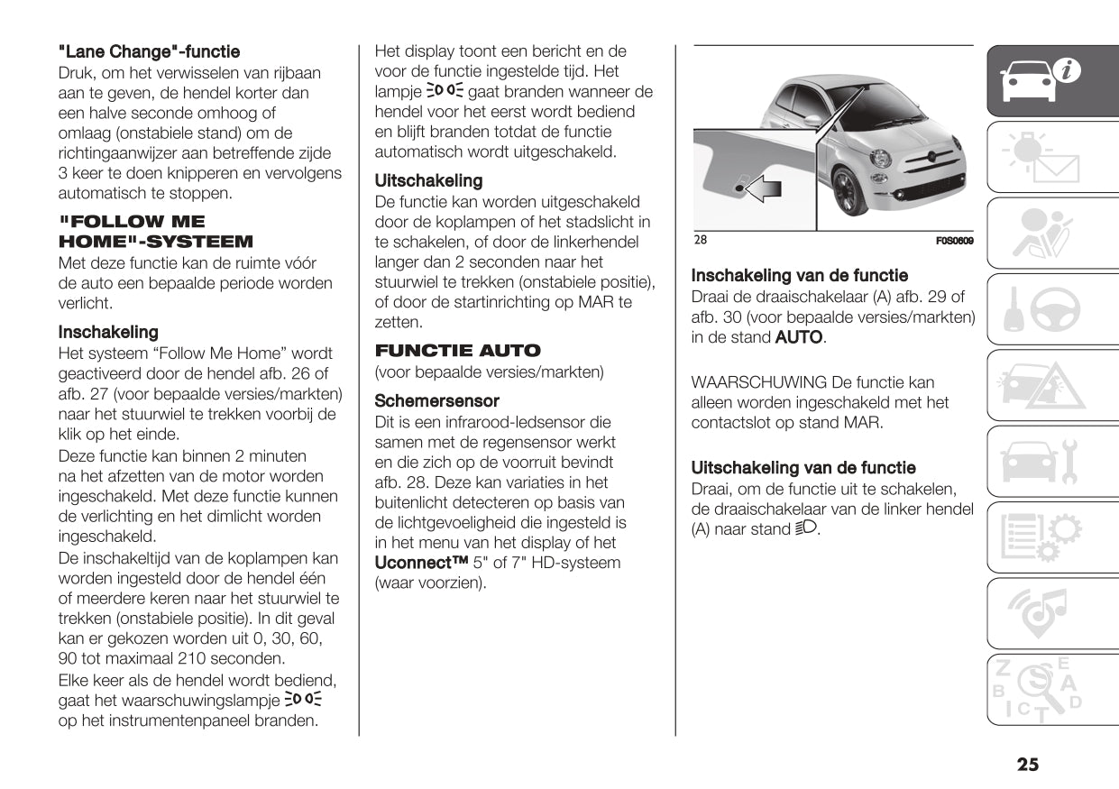 2023 Fiat 500/500C Gebruikershandleiding | Nederlands