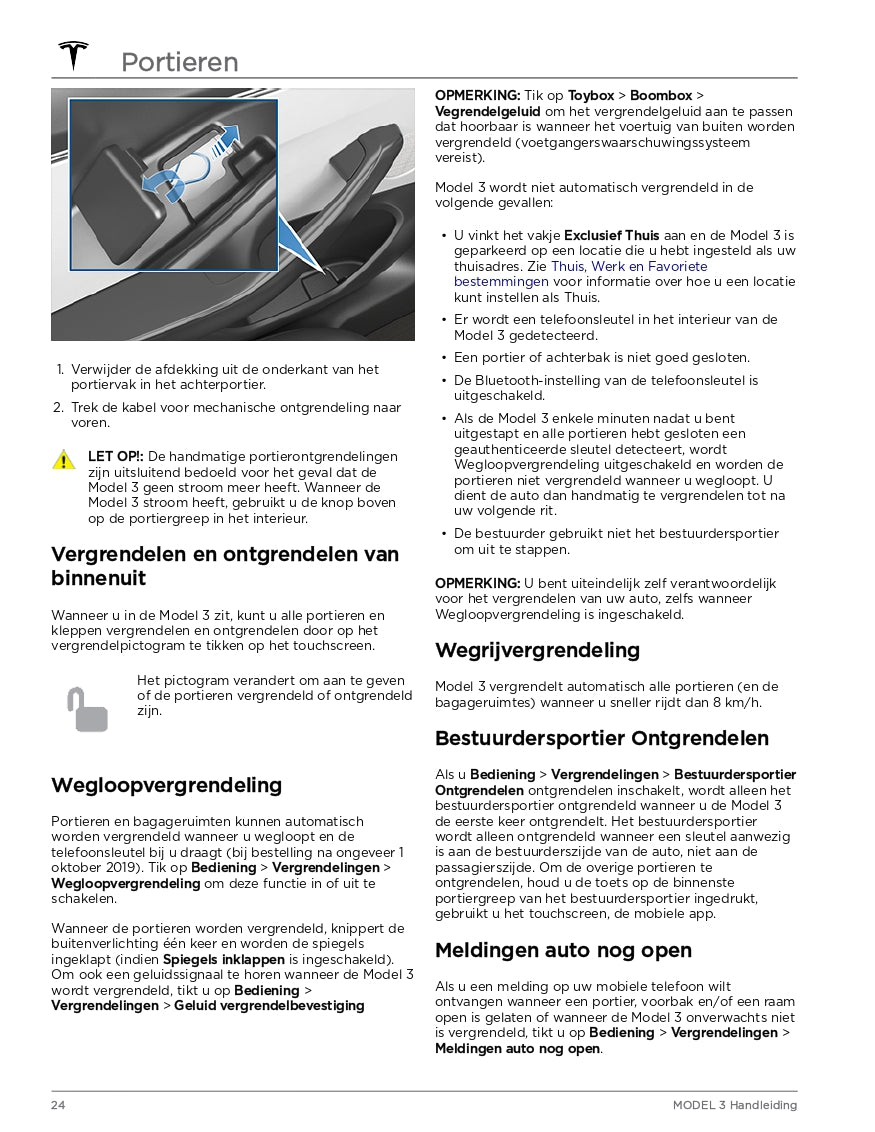 2024 Tesla Model 3 Gebruikershandleiding | Nederlands