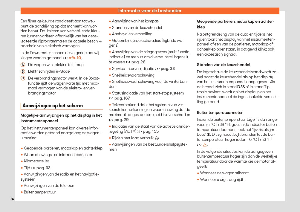 2024 Seat Leon Owner's Manual | Dutch