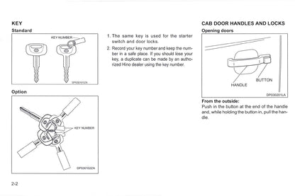 2010 Hino 145/165/185/238/258/268/308/338/358 Owner's Manual | English