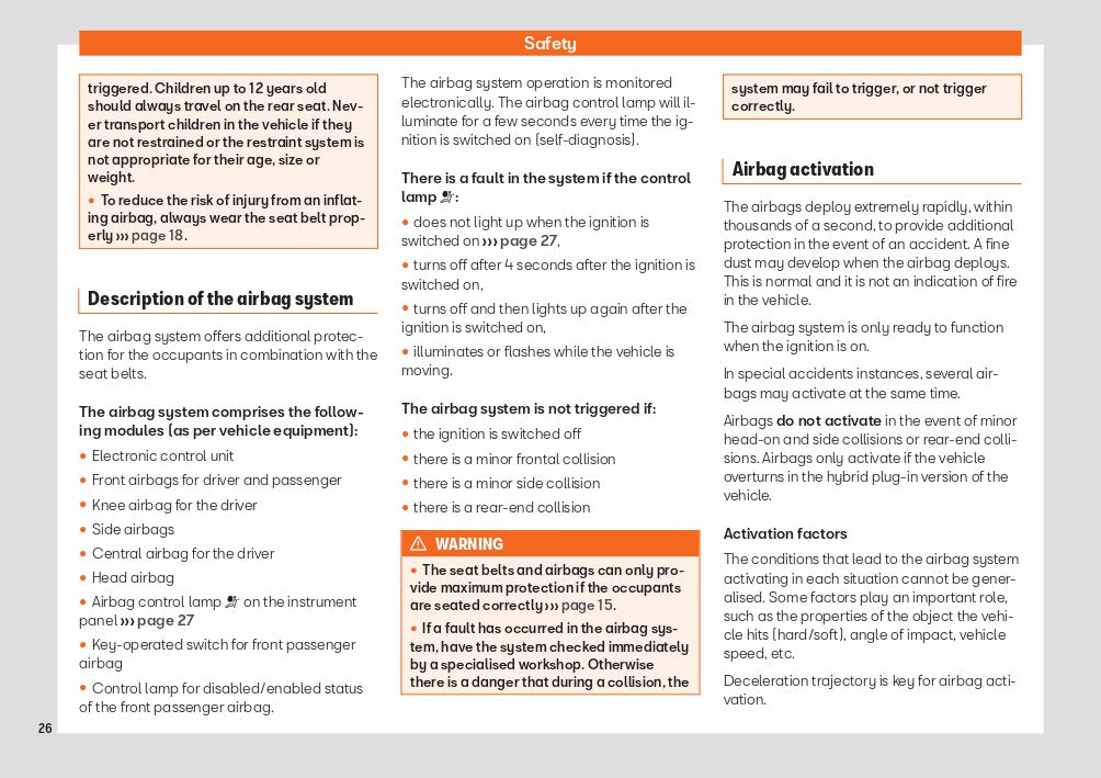 2022 Seat Leon/Leon Sportstourer Owner's Manual | English