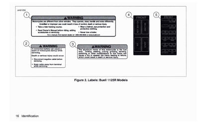 2008 Buell 1125R Owner's Manual | English