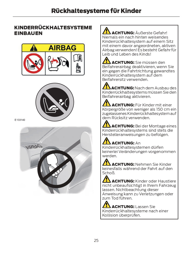 2021-2023 Ford Transit Custom Owner's Manual | German