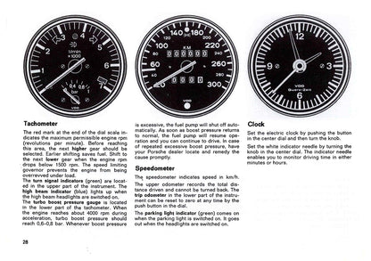 1983 Porsche 911 Turbo Owner's Manual | English