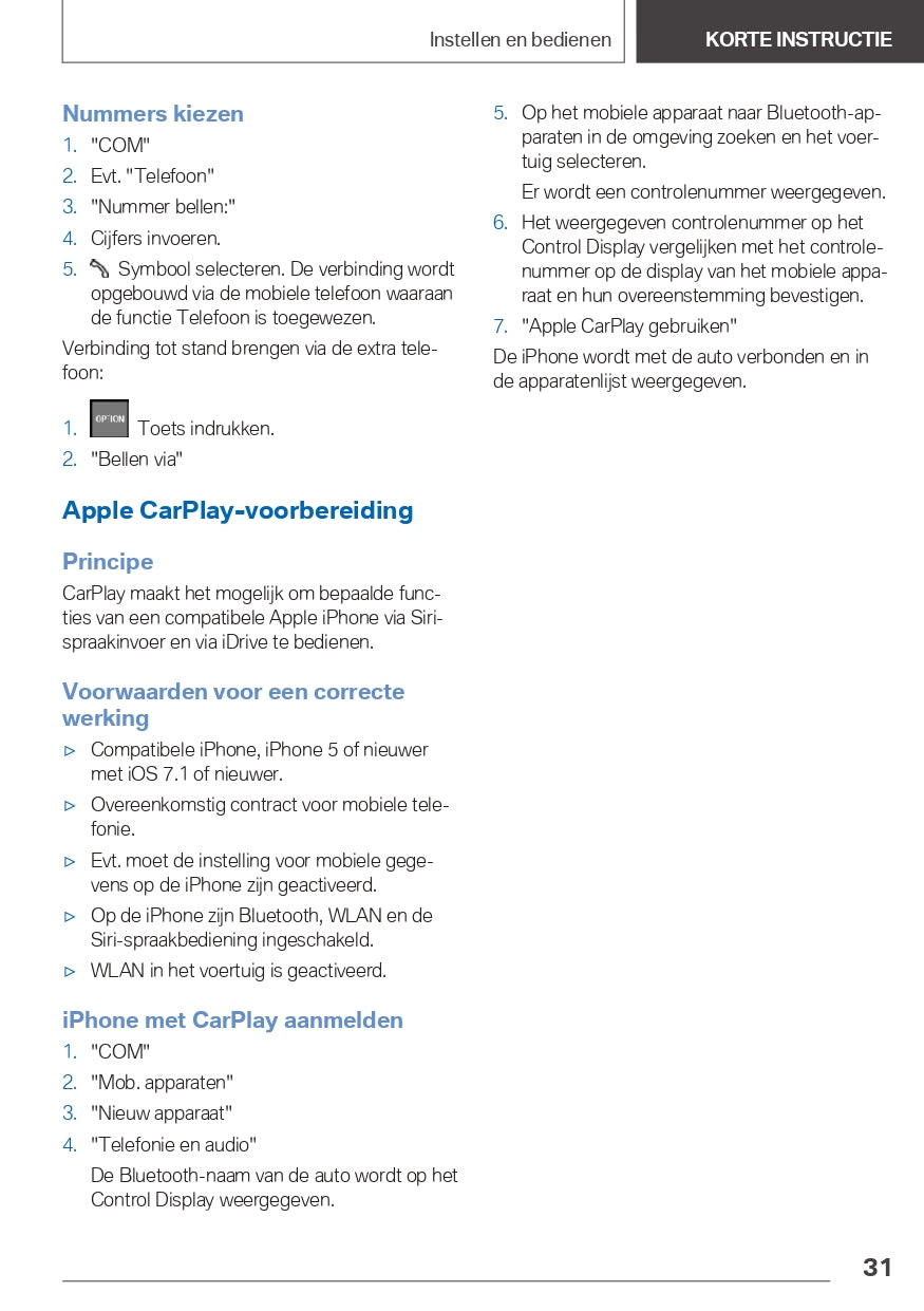 2021 BMW X5 Plug-in Hybrid Infotainment Manual | Dutch