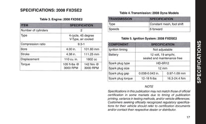 2008 Harley-Davidson FXDSE2 Owner's Manual | English