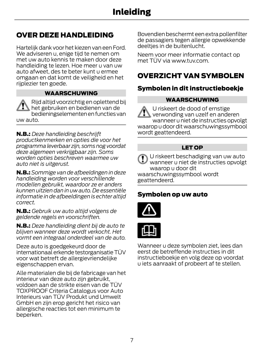 2012 Ford Fiesta Owner's Manual | Dutch