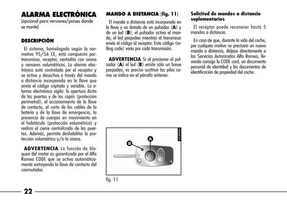 2003-2008 Alfa Romeo 166 Owner's Manual | Spanish