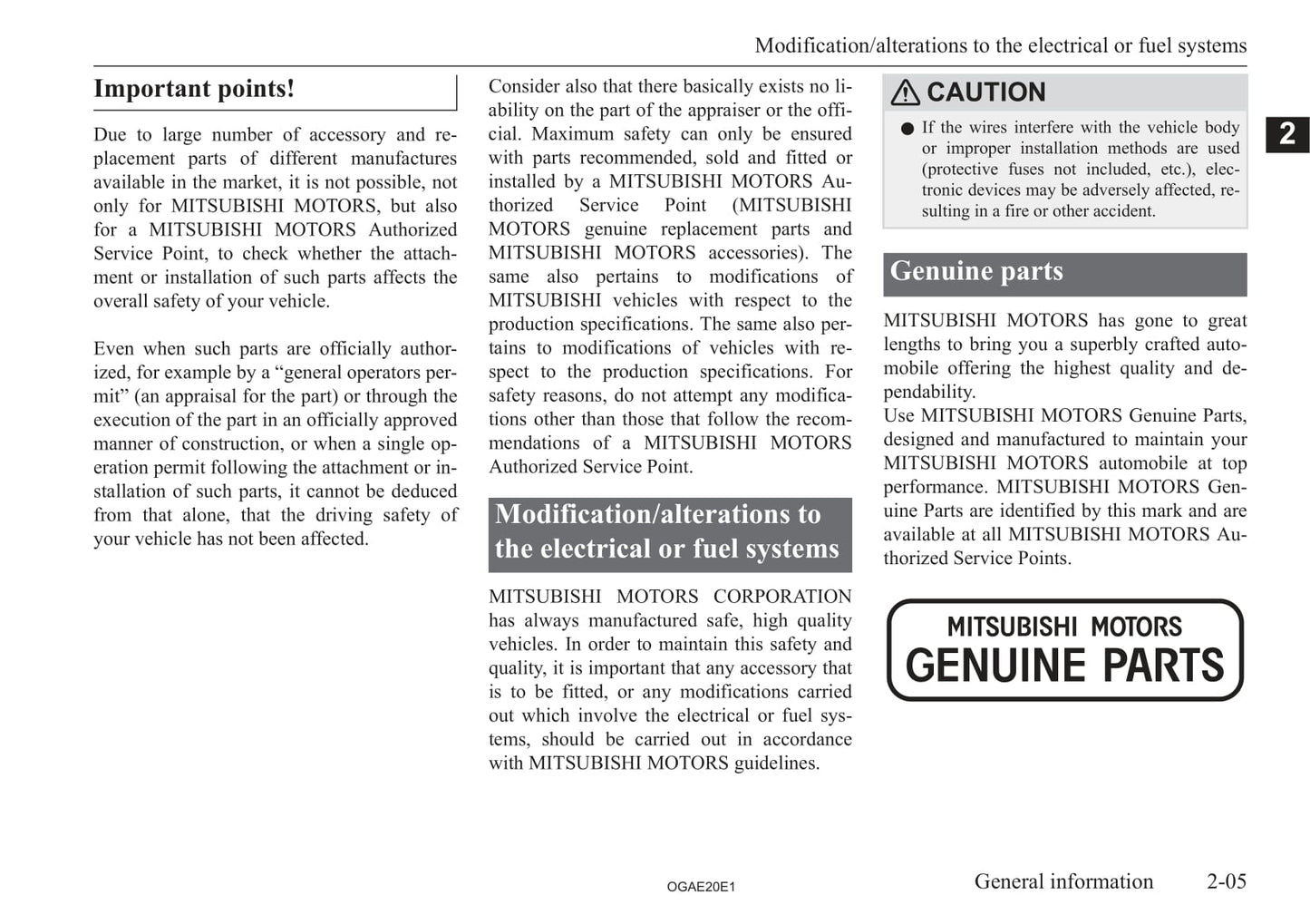 2020 Mitsubishi ASX Owner's Manual | English