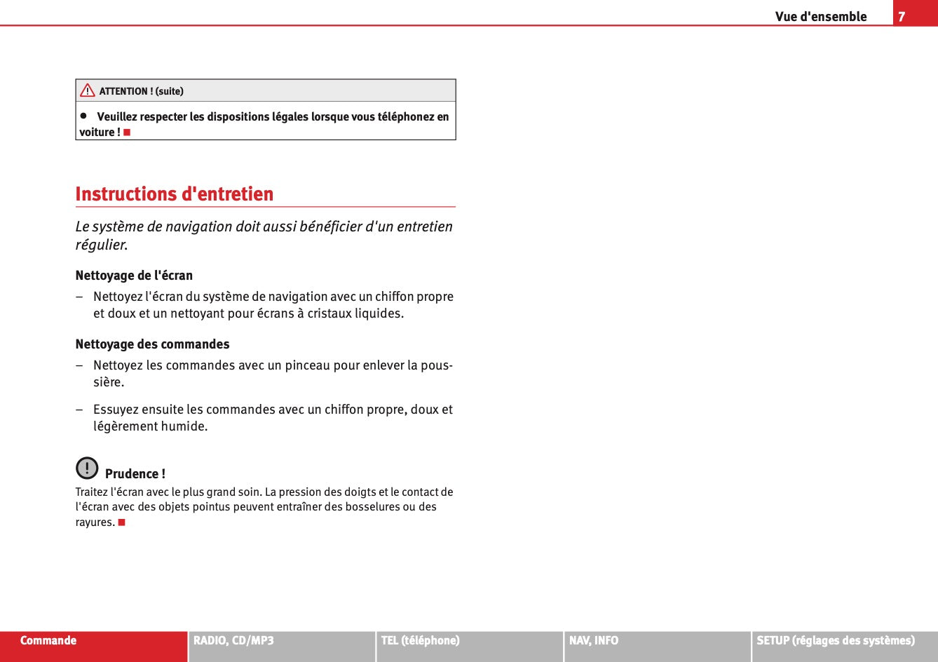 Seat Media System 1.0 Guide d'instructions