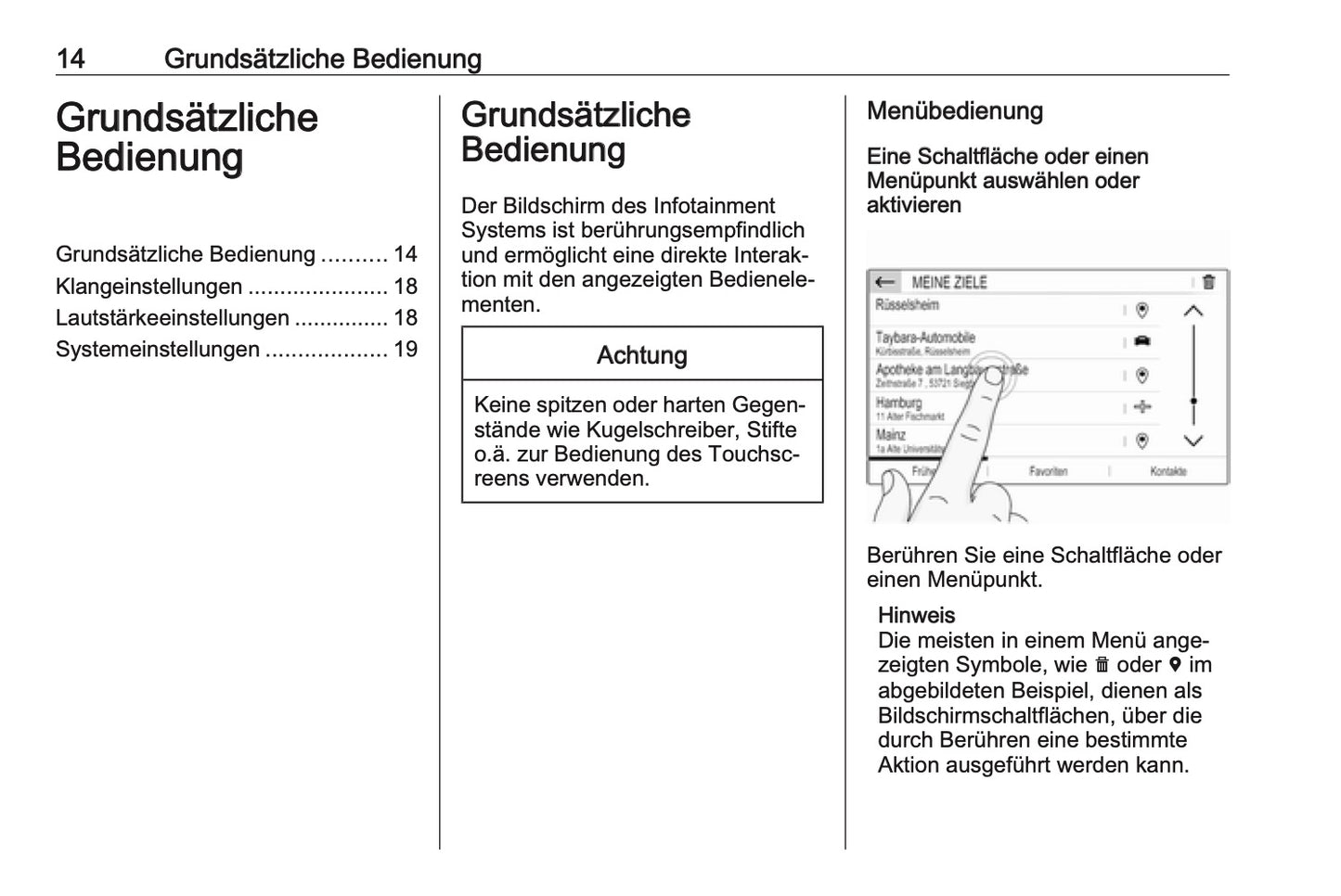 Opel Grandland X Infotainment Bedienungsanleitung 2017 - 2020