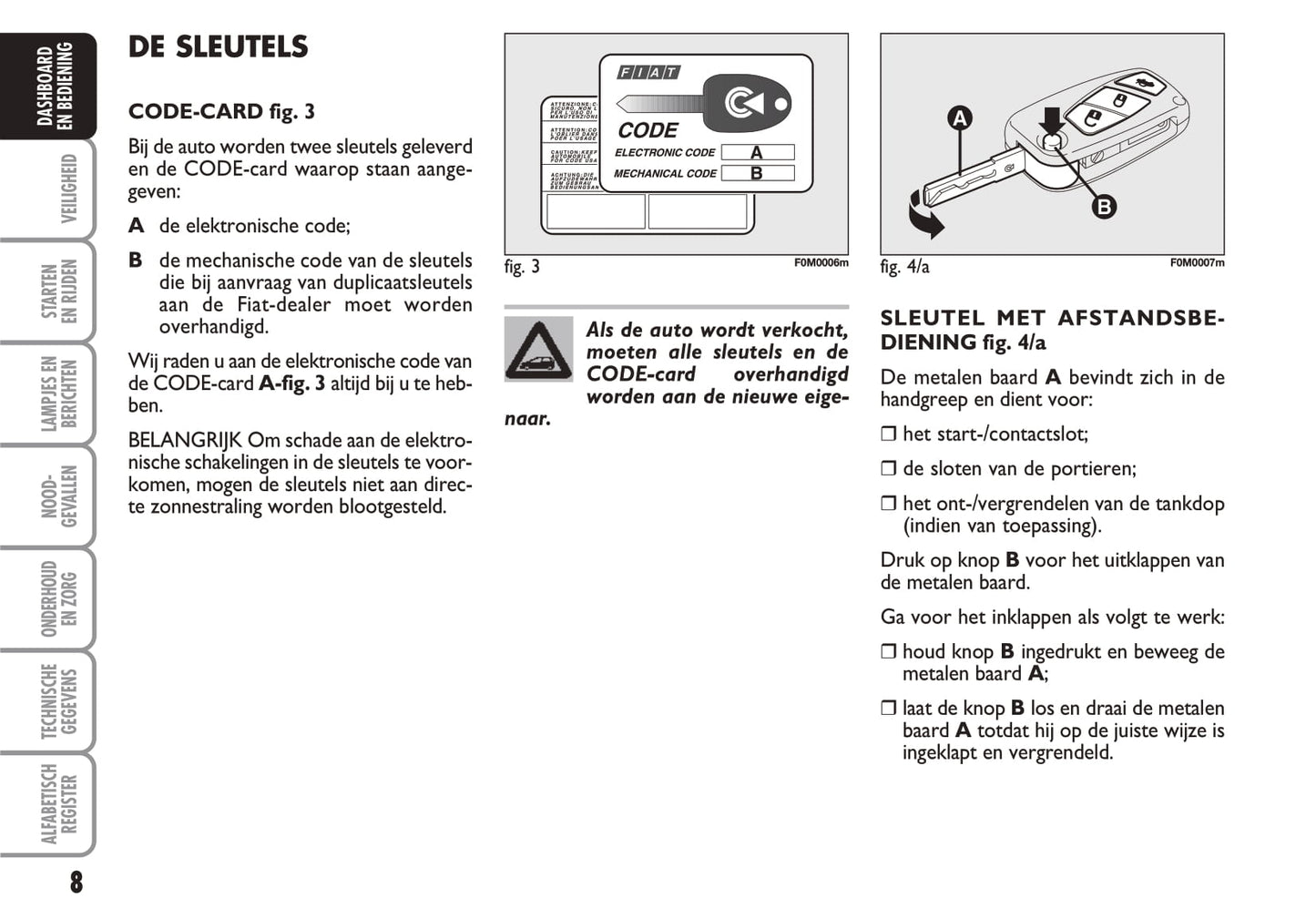 2006-2007 Fiat Grande Punto Owner's Manual | Dutch