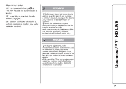 Fiat 500L Uconnect Radio 7.0 Guide d'utilisation 2017 - 2023