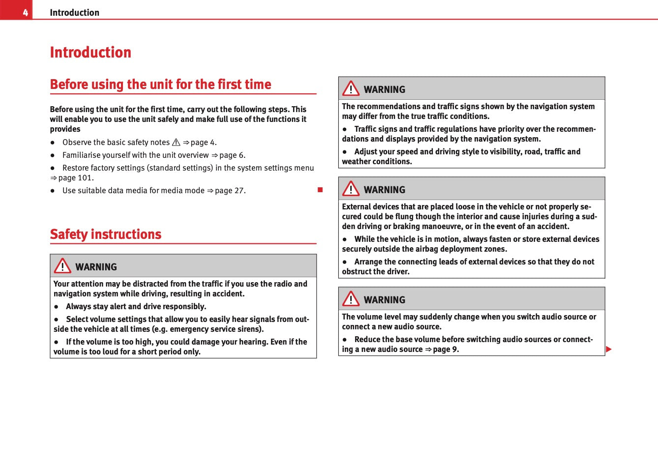 Seat Media System 2.2 Owners Manual