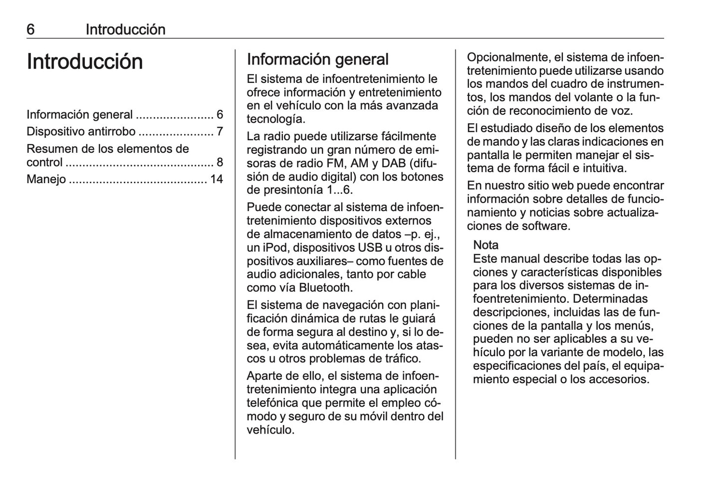 Opel Meriva Manual de infoentretenimiento 2014 - 2017