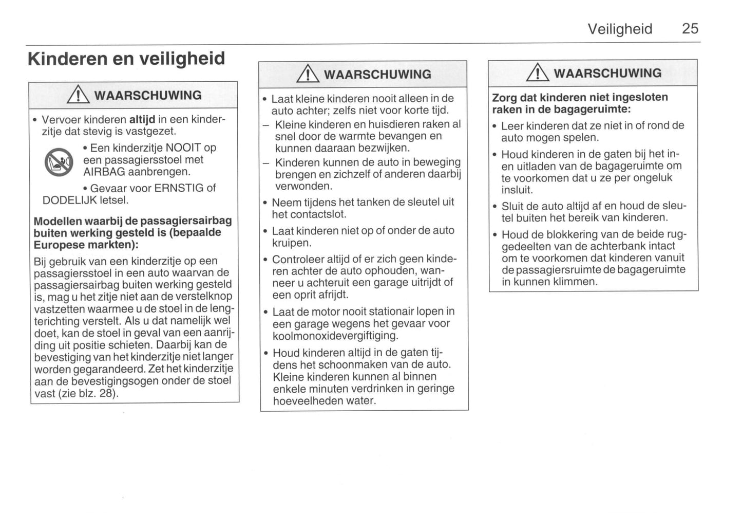 2001-2005 Saab 9-5 Gebruikershandleiding | Nederlands