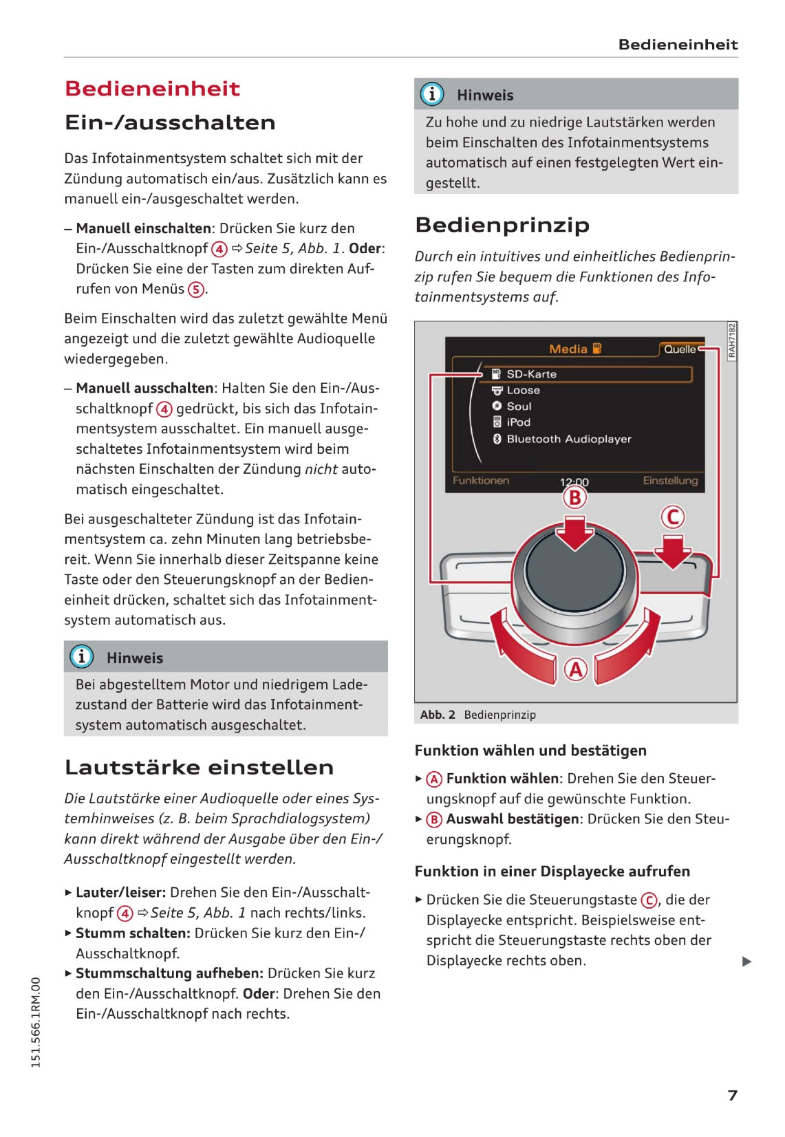 Audi Radio Concert Bedienungsanleitung 2016