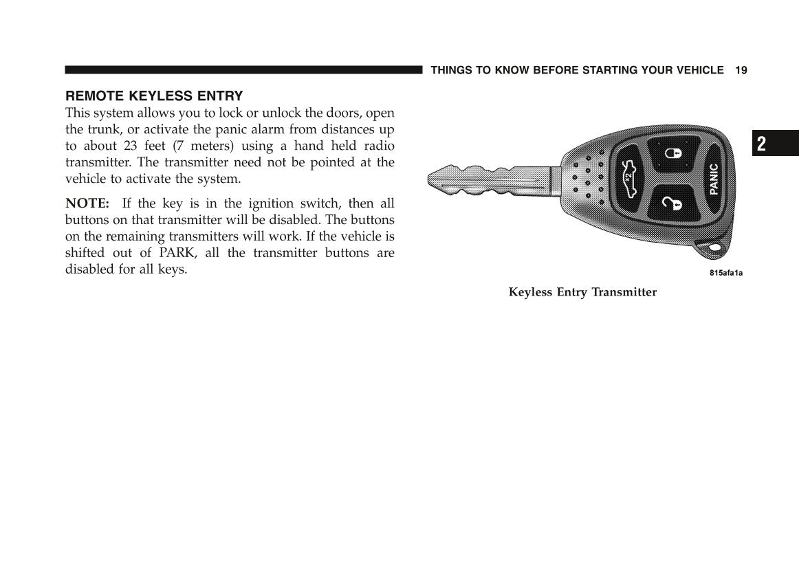 2006 Dodge Charger Owner's Manual | English