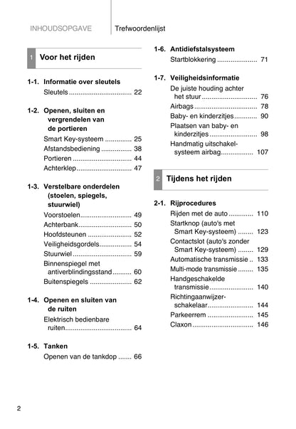 2009-2010 Toyota Corolla Owner's Manual | Dutch