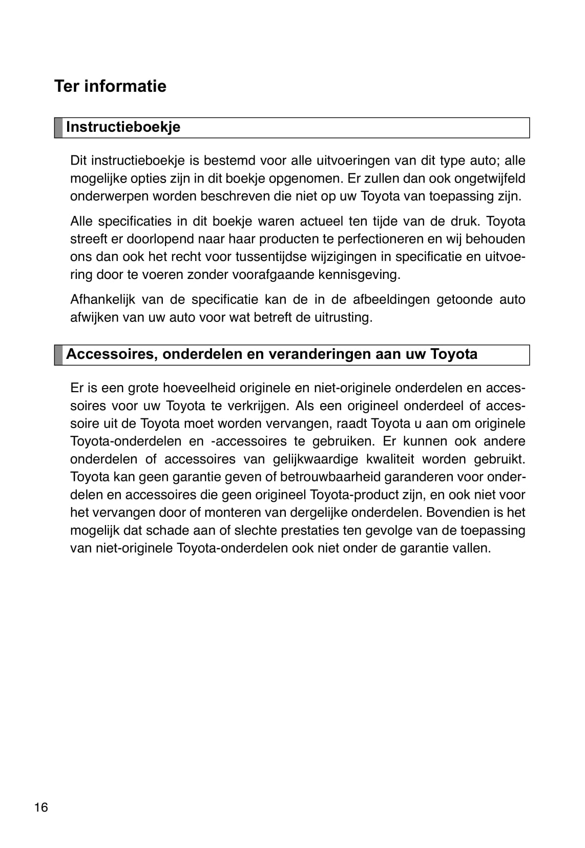 2009-2010 Toyota Corolla Gebruikershandleiding | Nederlands