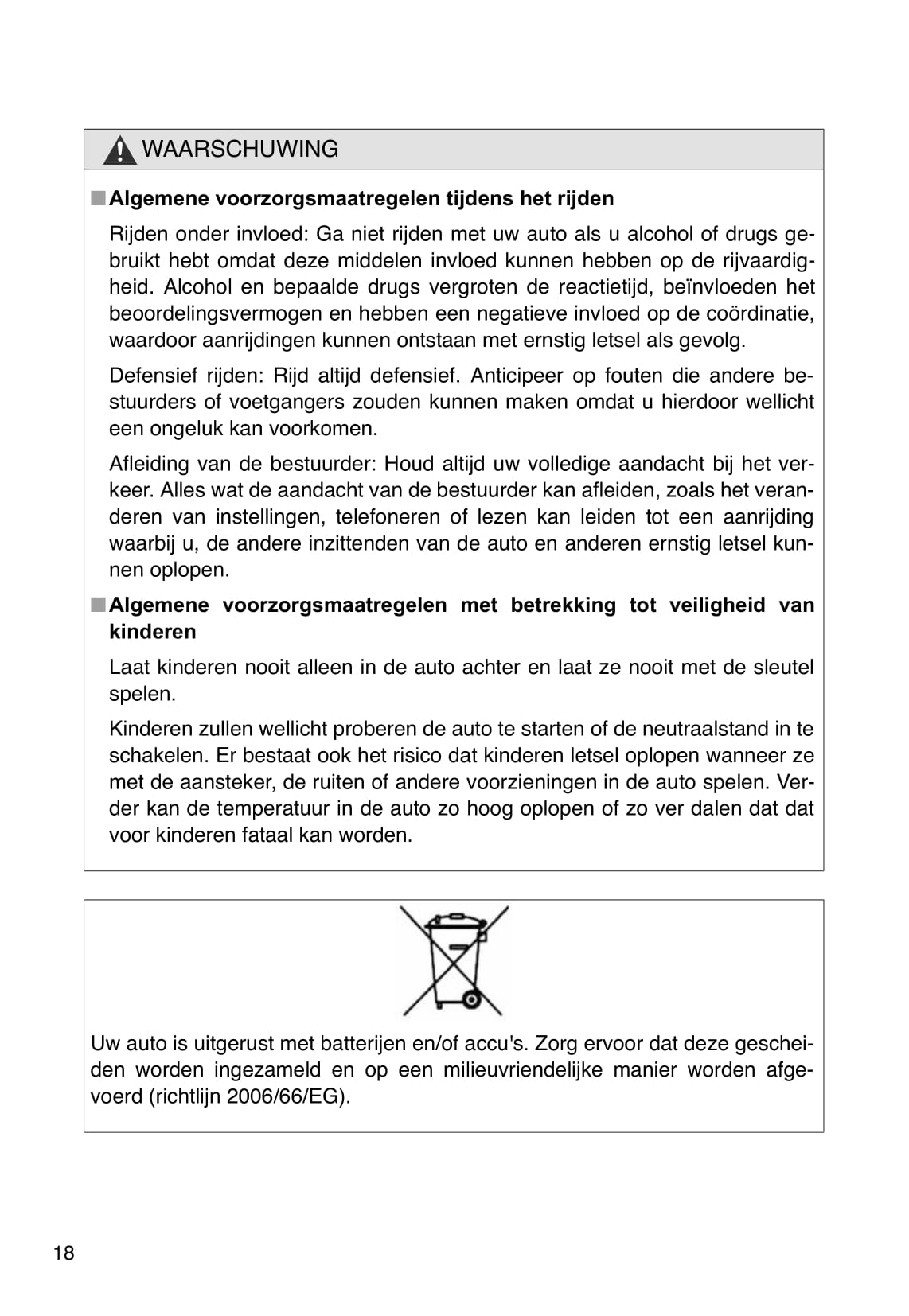 2009-2010 Toyota Corolla Owner's Manual | Dutch