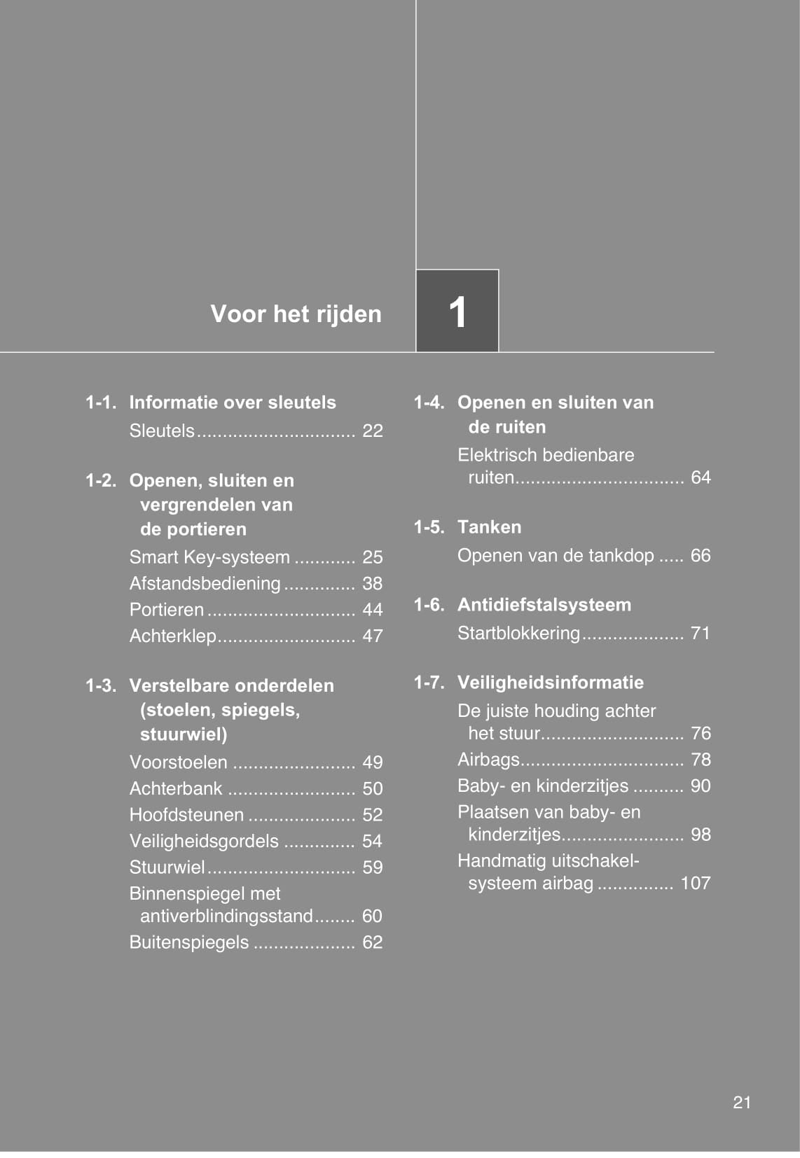 2007-2010 Toyota Corolla Owner's Manual | Dutch