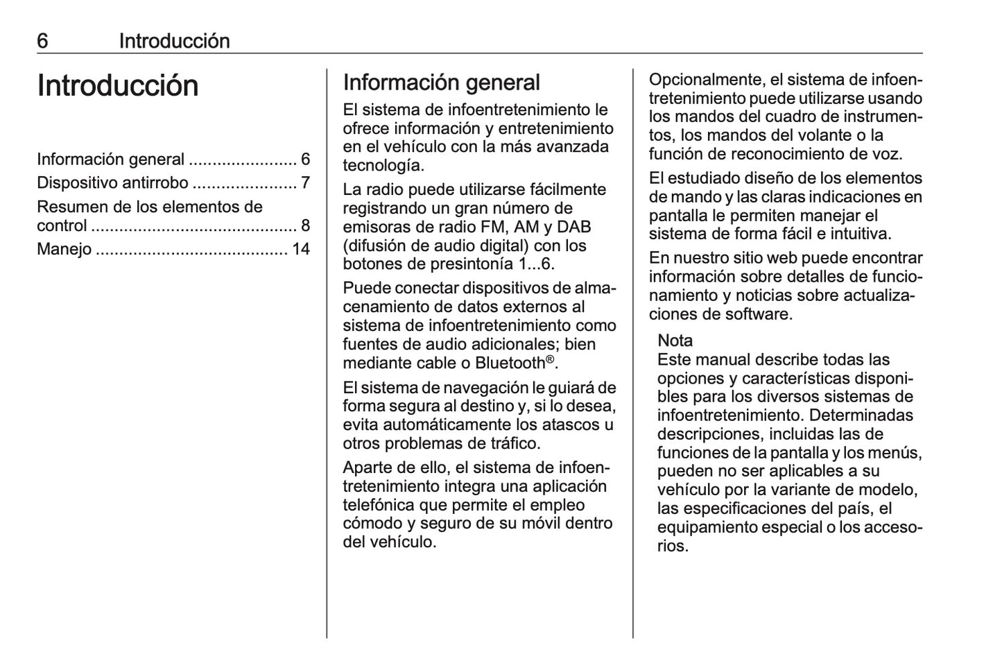 Opel Cascada Manual de infoentretenimiento 2013 - 2018