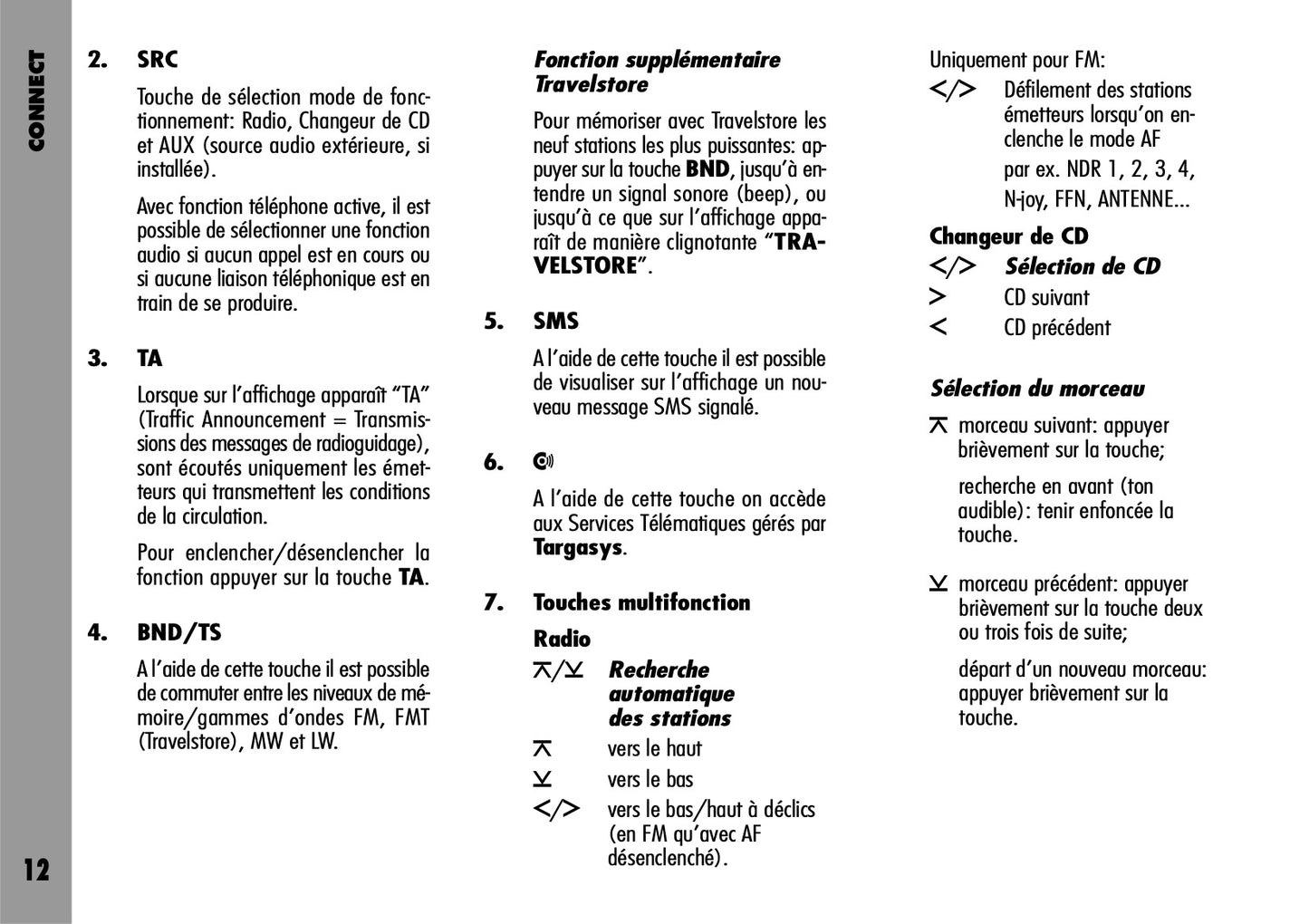 Alfa Romeo Connect-Navigateur-Connect Nav  Guide d'utilisation 2004 - 2007