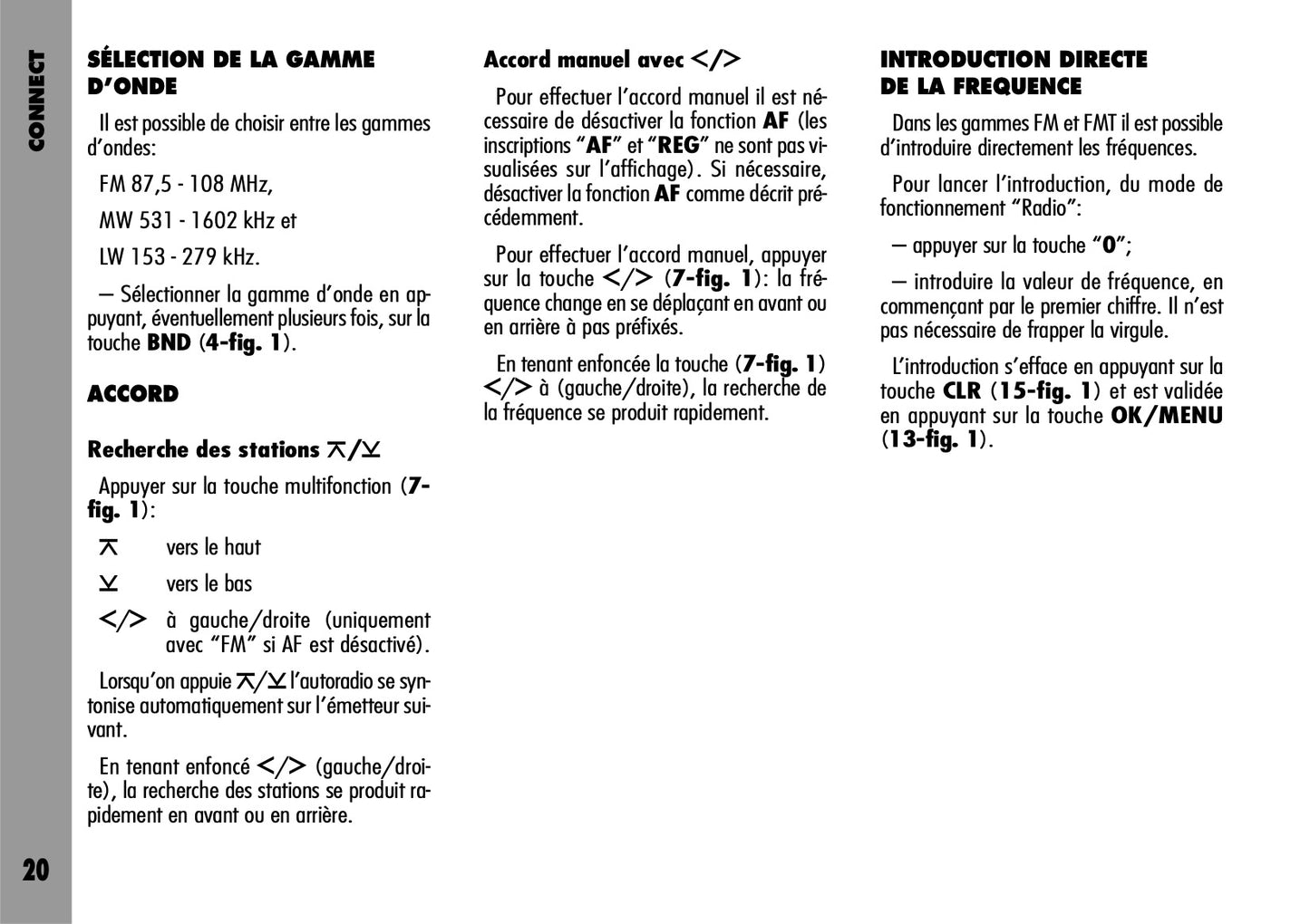 Alfa Romeo Connect-Navigateur-Connect Nav  Guide d'utilisation 2004 - 2007