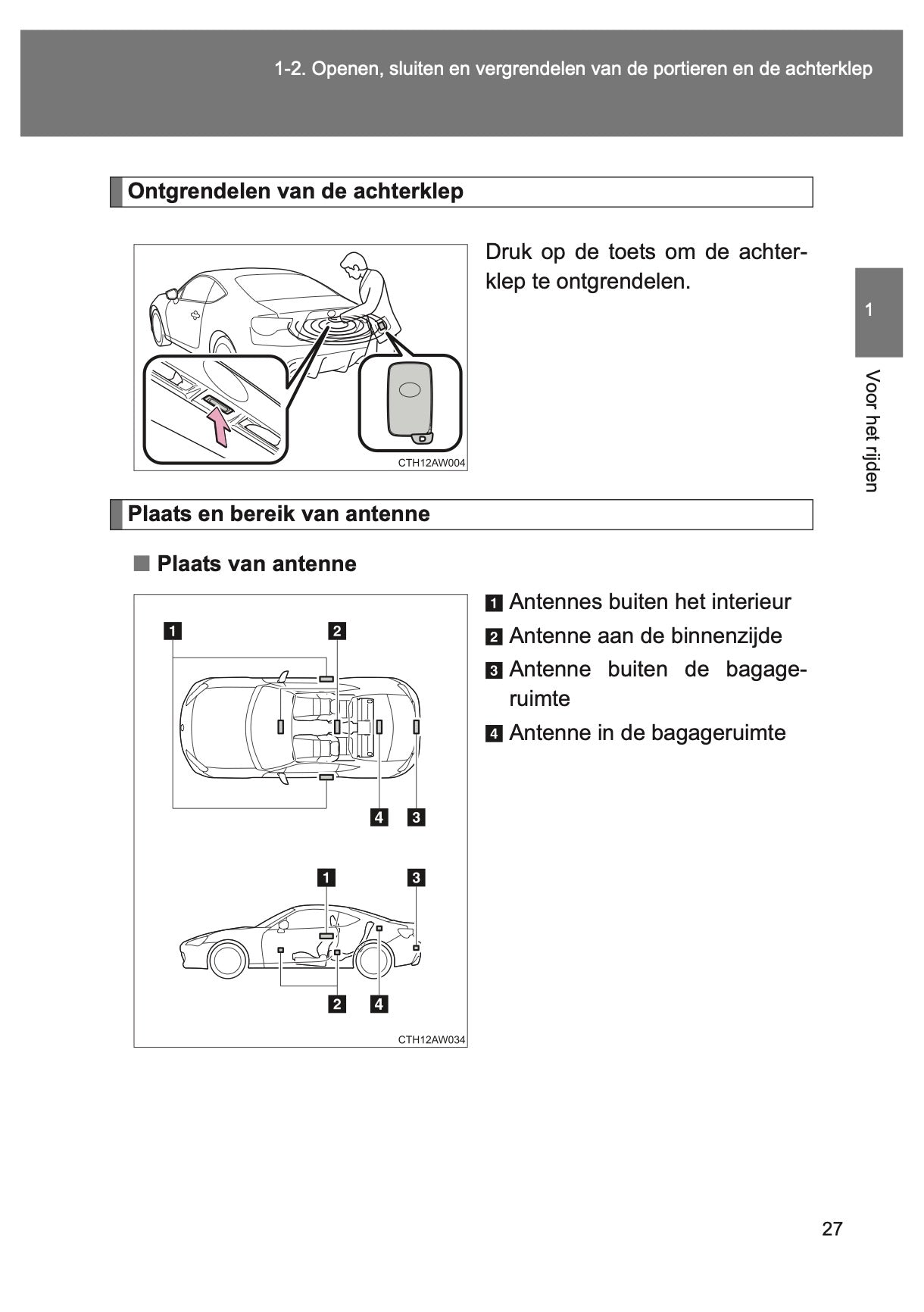 2012-2014 Toyota GT86 Manuel du propriétaire | Néerlandais