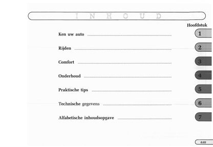 1998-1999 Renault Mégane Coupé/Mégane Coach Owner's Manual | Dutch