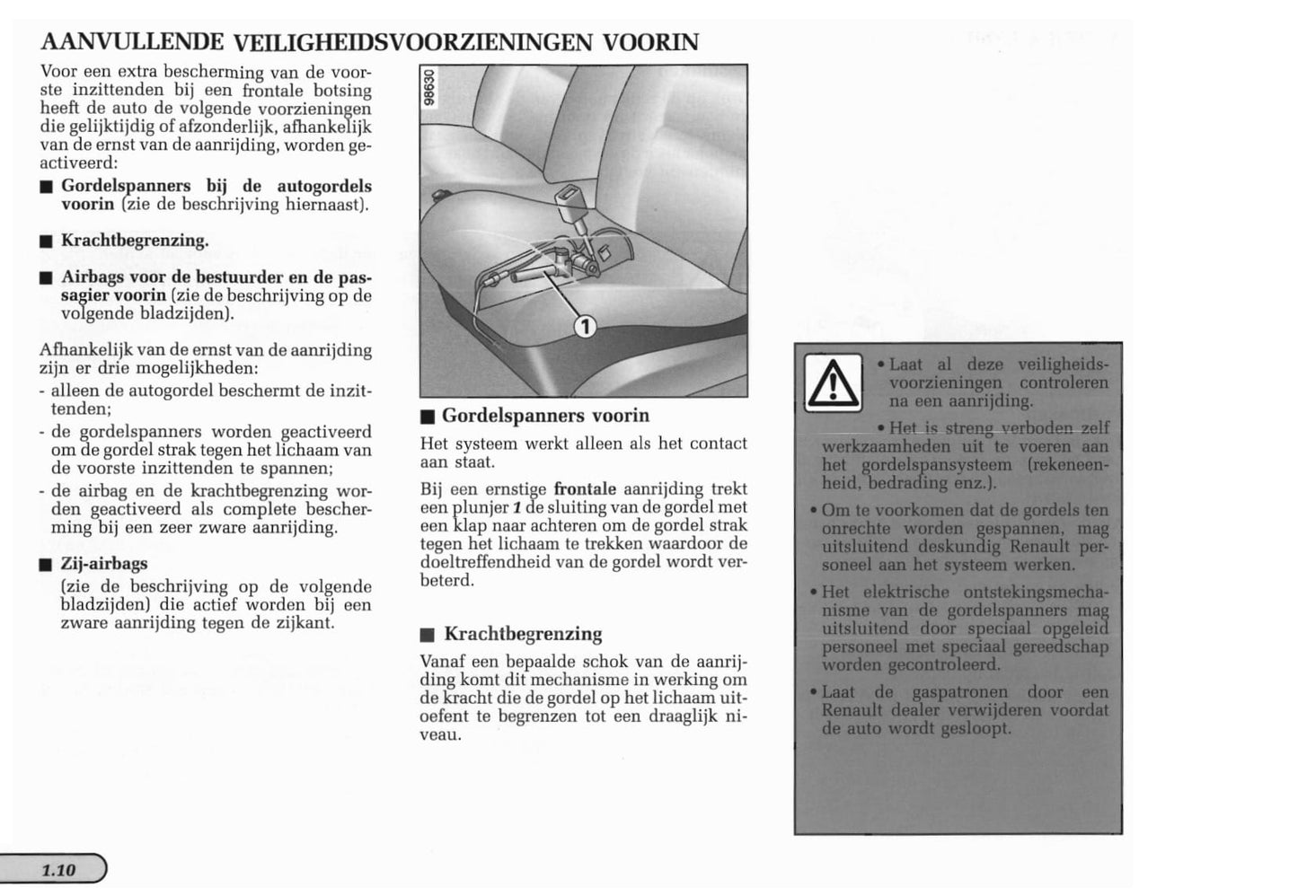 1998-1999 Renault Mégane Coupé Gebruikershandleiding | Nederlands