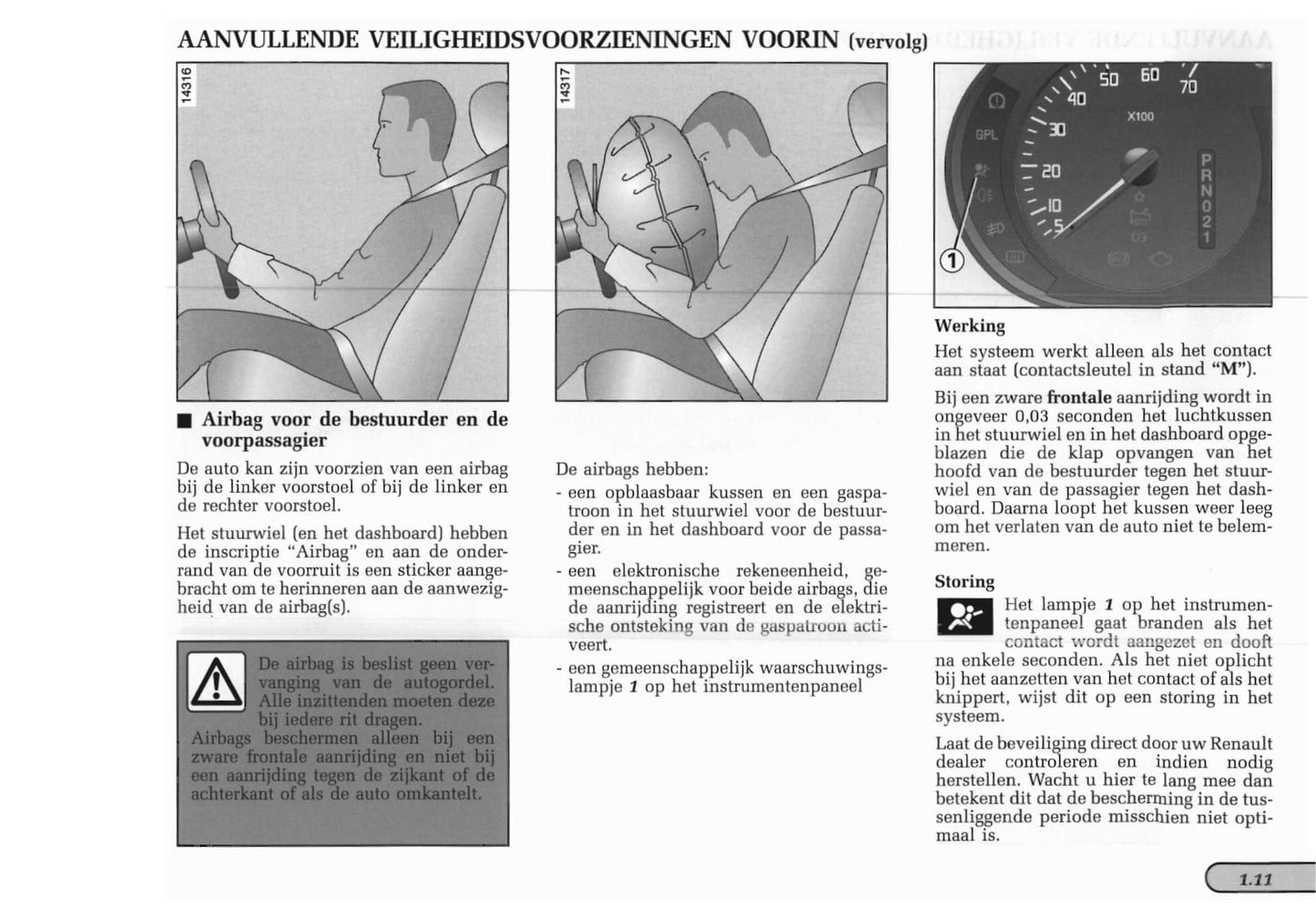 1998-1999 Renault Mégane Coupé/Mégane Coach Owner's Manual | Dutch