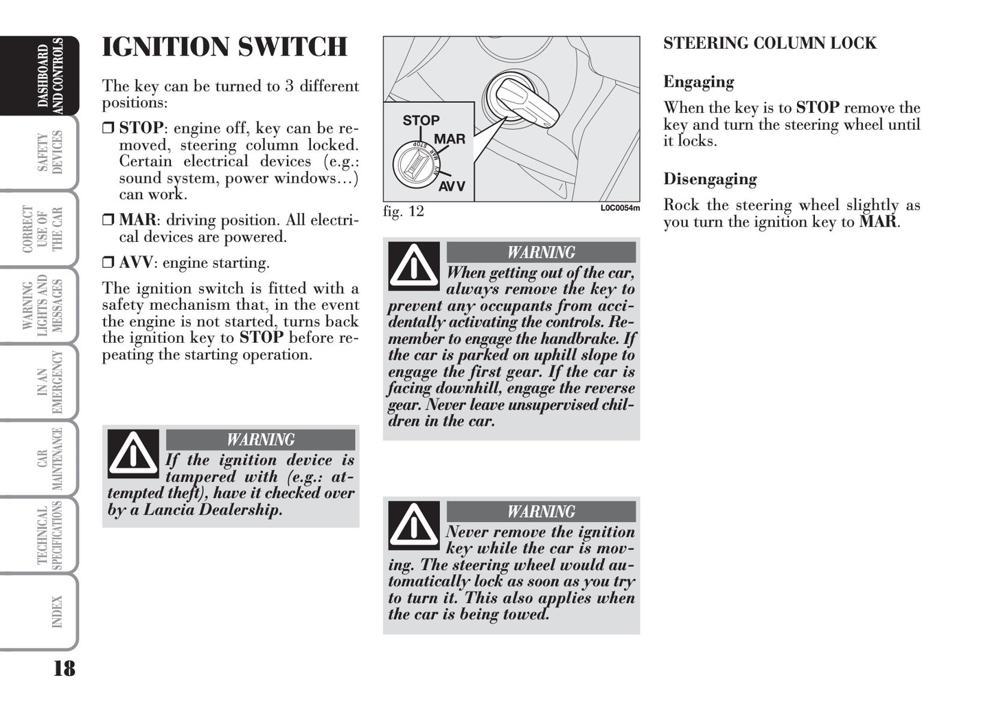 2006-2011 Lancia Ypsilon Owner's Manual | English