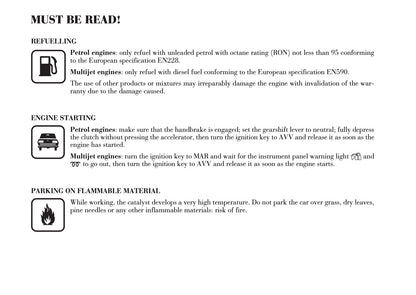 2006-2011 Lancia Ypsilon Owner's Manual | English