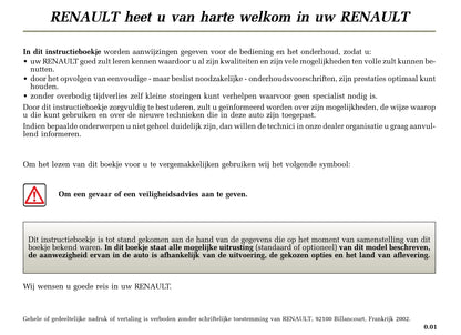 2001-2004 Renault Clio Manuel du propriétaire | Néerlandais
