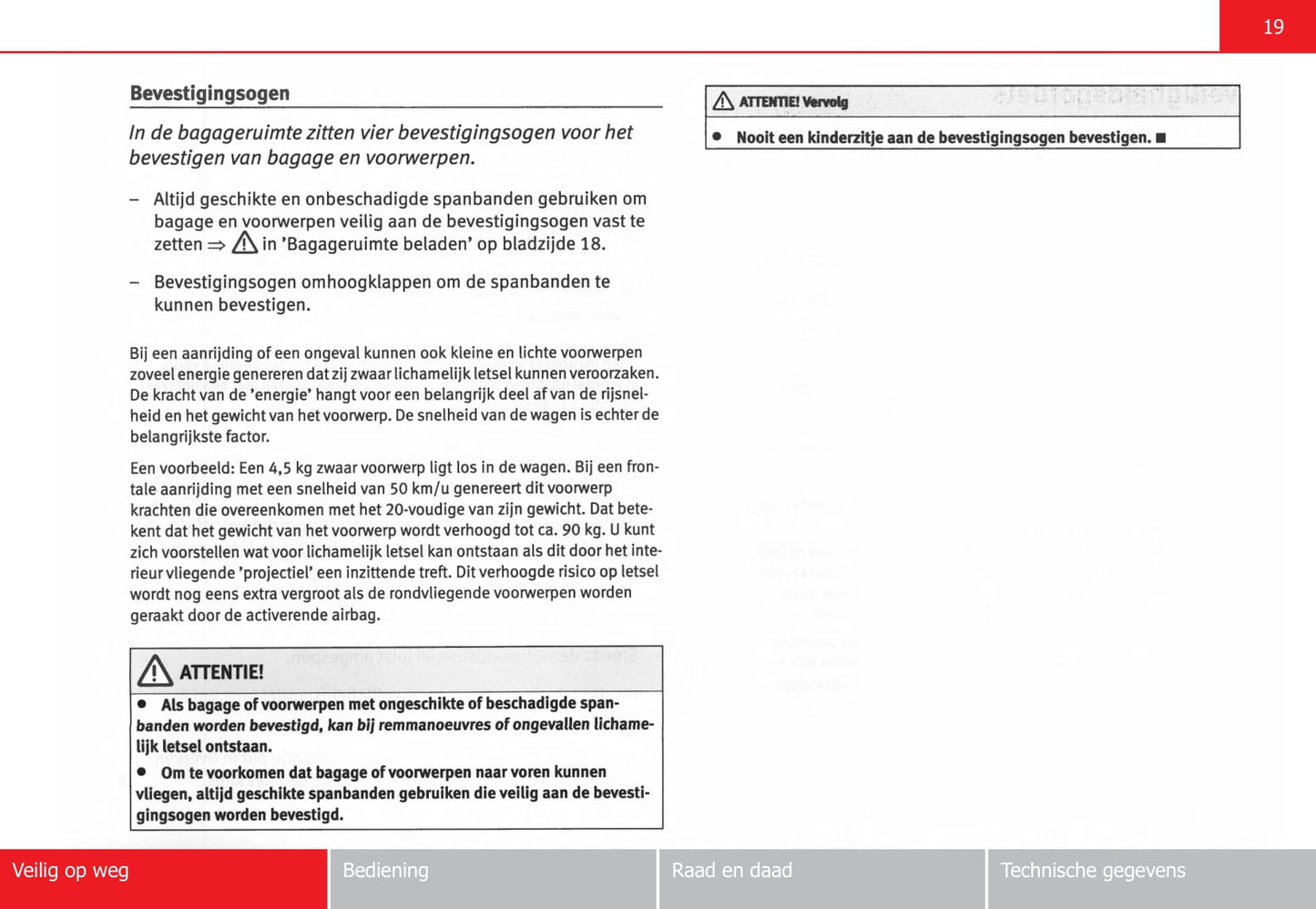 2006-2007 Seat Altea Owner's Manual | Dutch