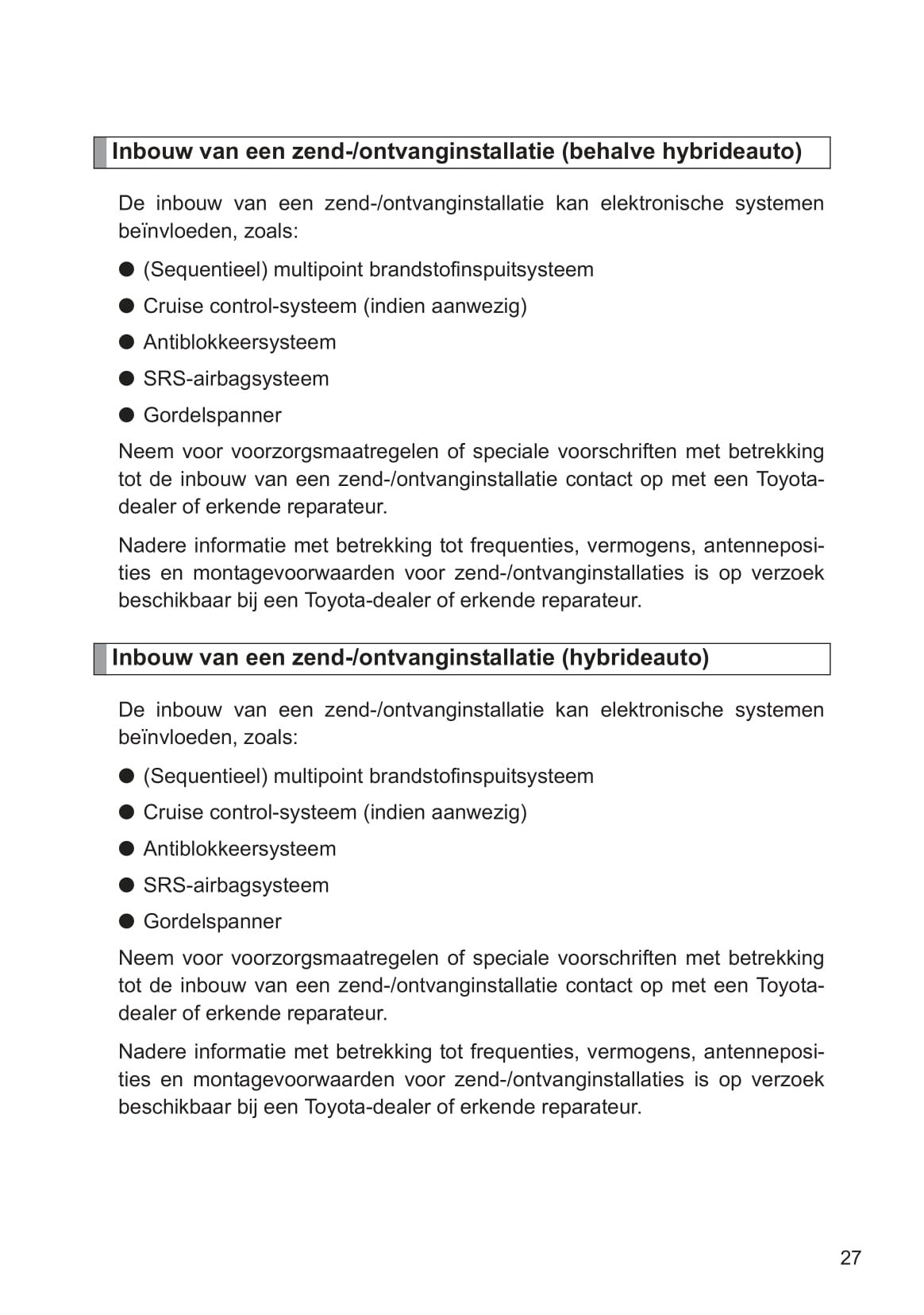 2013-2014 Toyota Yaris/Yaris Hybrid Gebruikershandleiding | Nederlands