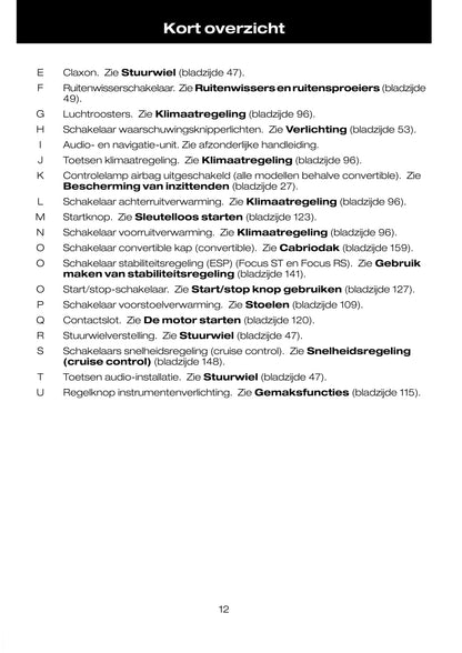 2008-2011 Ford Focus Owner's Manual | Dutch