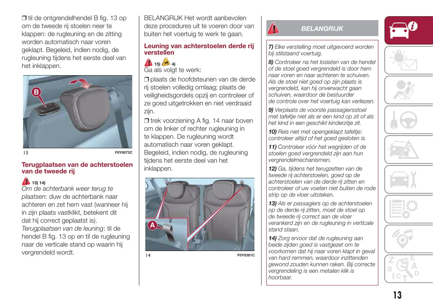 2016-2017 Fiat 500L Owner's Manual | Dutch