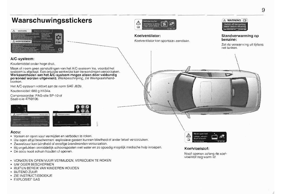 2003-2008 Saab 9-3 Gebruikershandleiding | Nederlands