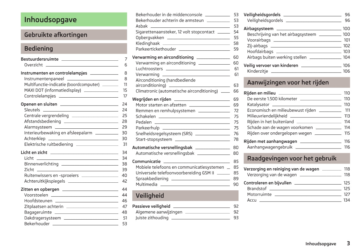 2018-2019 Skoda Rapid Owner's Manual | Dutch