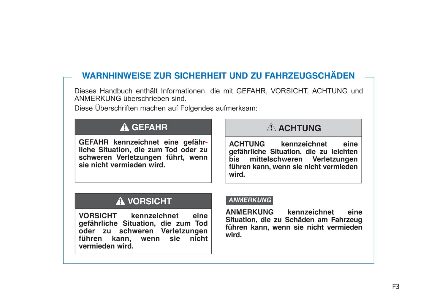 2019-2020 Hyundai i30/i30 N-Line Owner's Manual | German